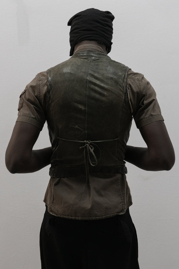 giorgio brato leather vest