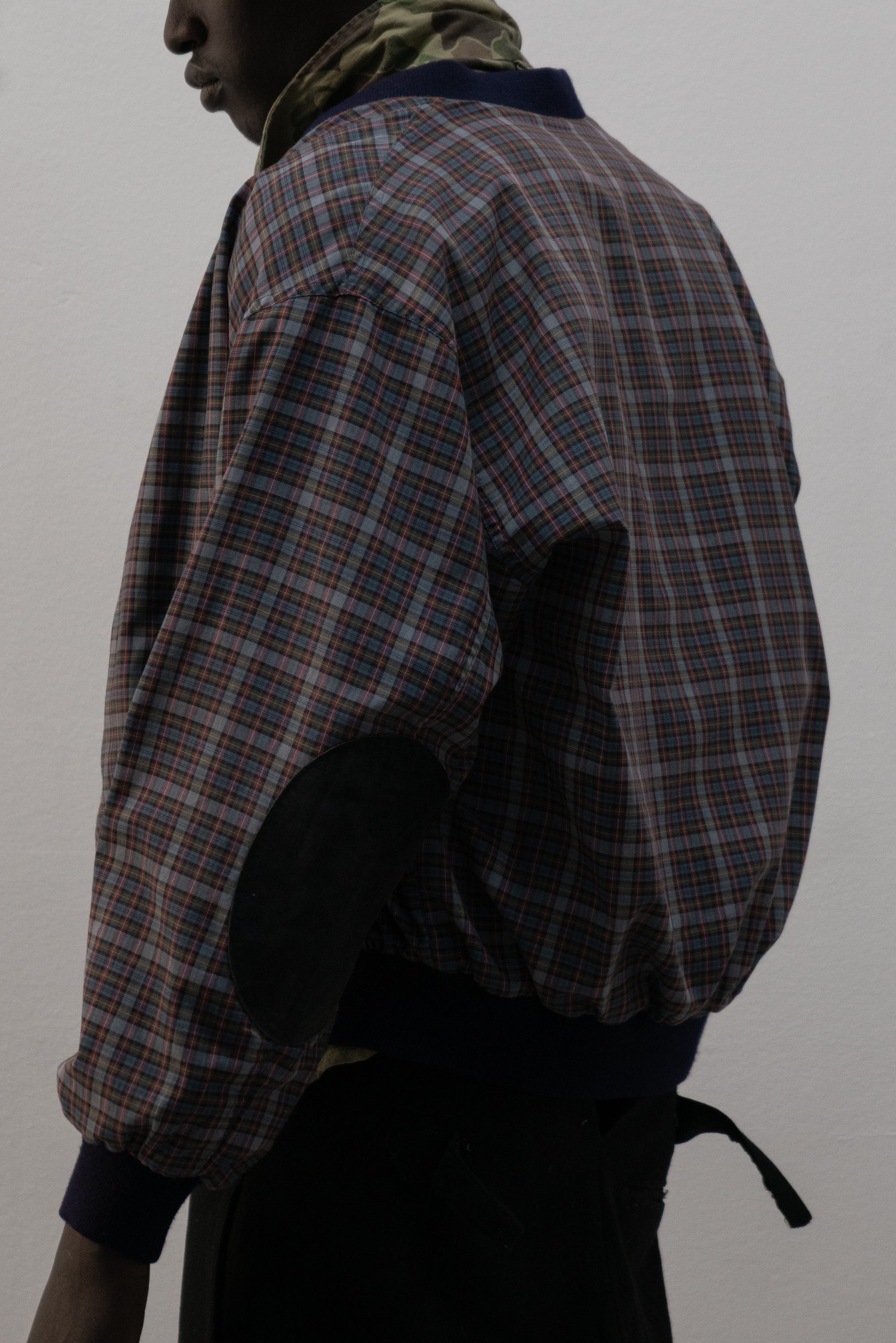 burton plaid bomber