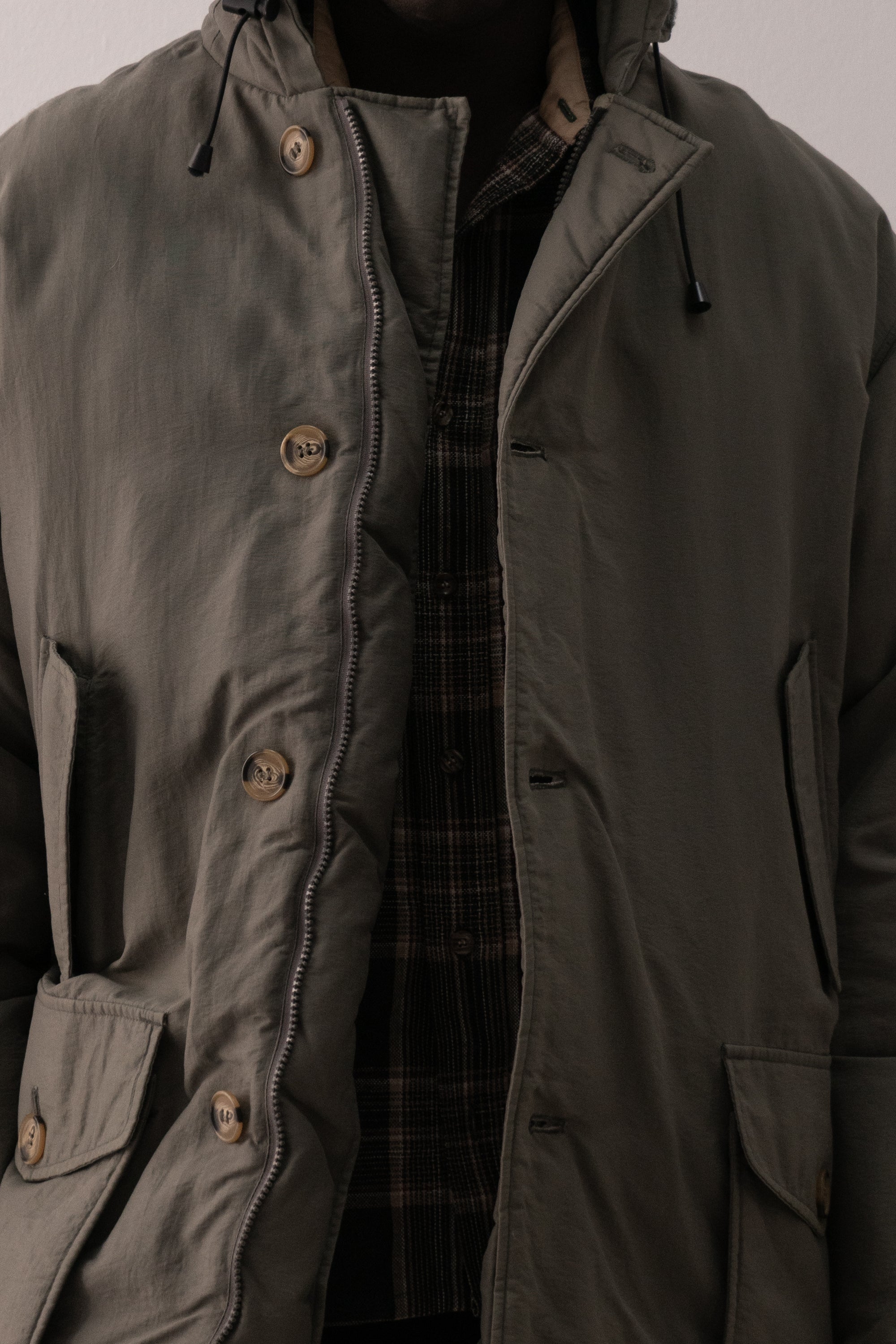 italian goose down coat with fur trim