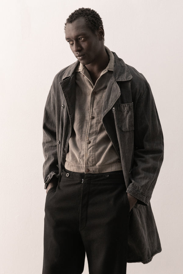 1960s ussr heringbone painter coat