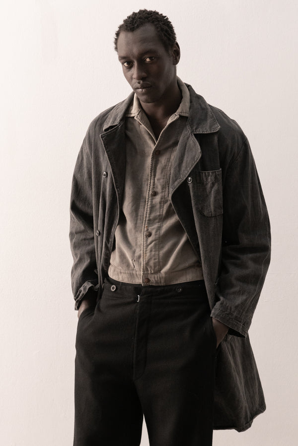 1960s ussr heringbone painter coat