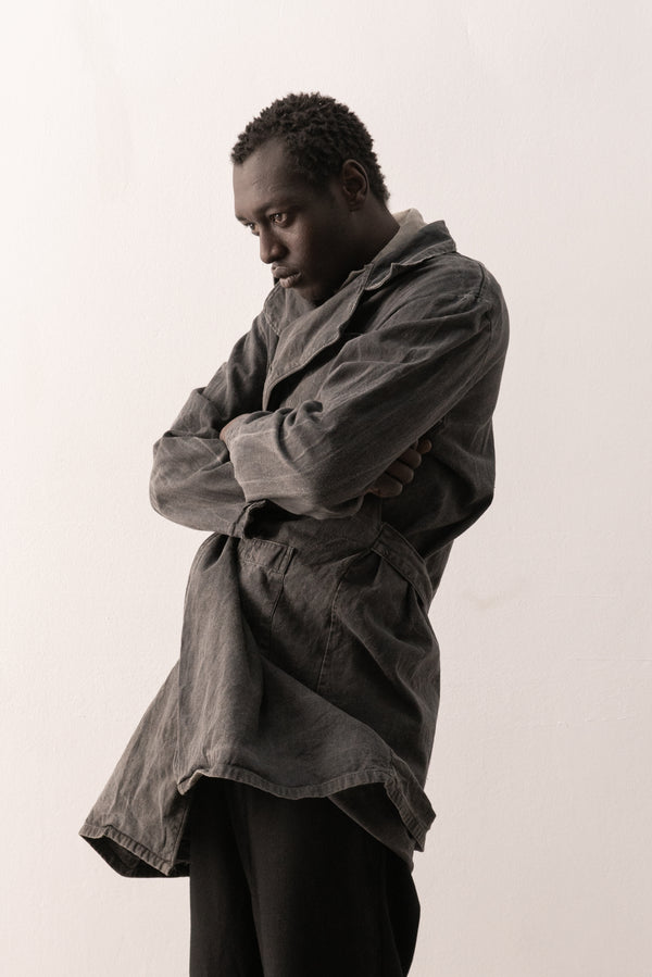 1960s ussr heringbone painter coat