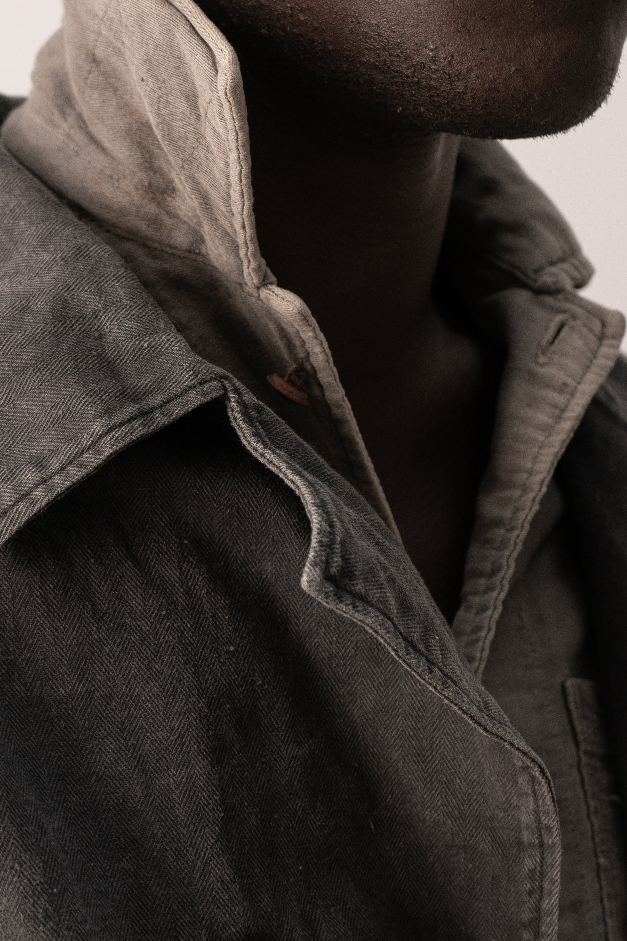 1960s ussr heringbone painter coat