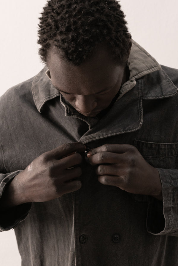 1960s ussr heringbone painter coat