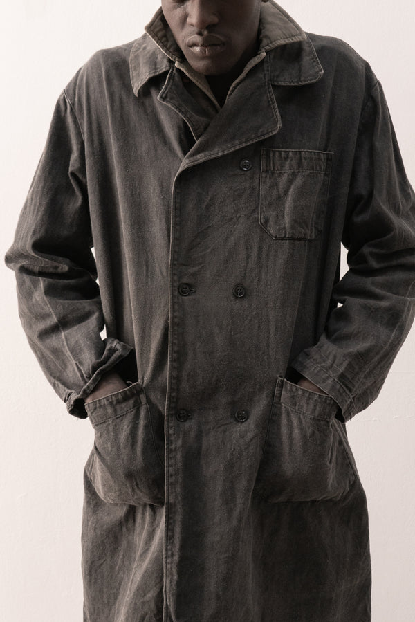 1960s ussr heringbone painter coat