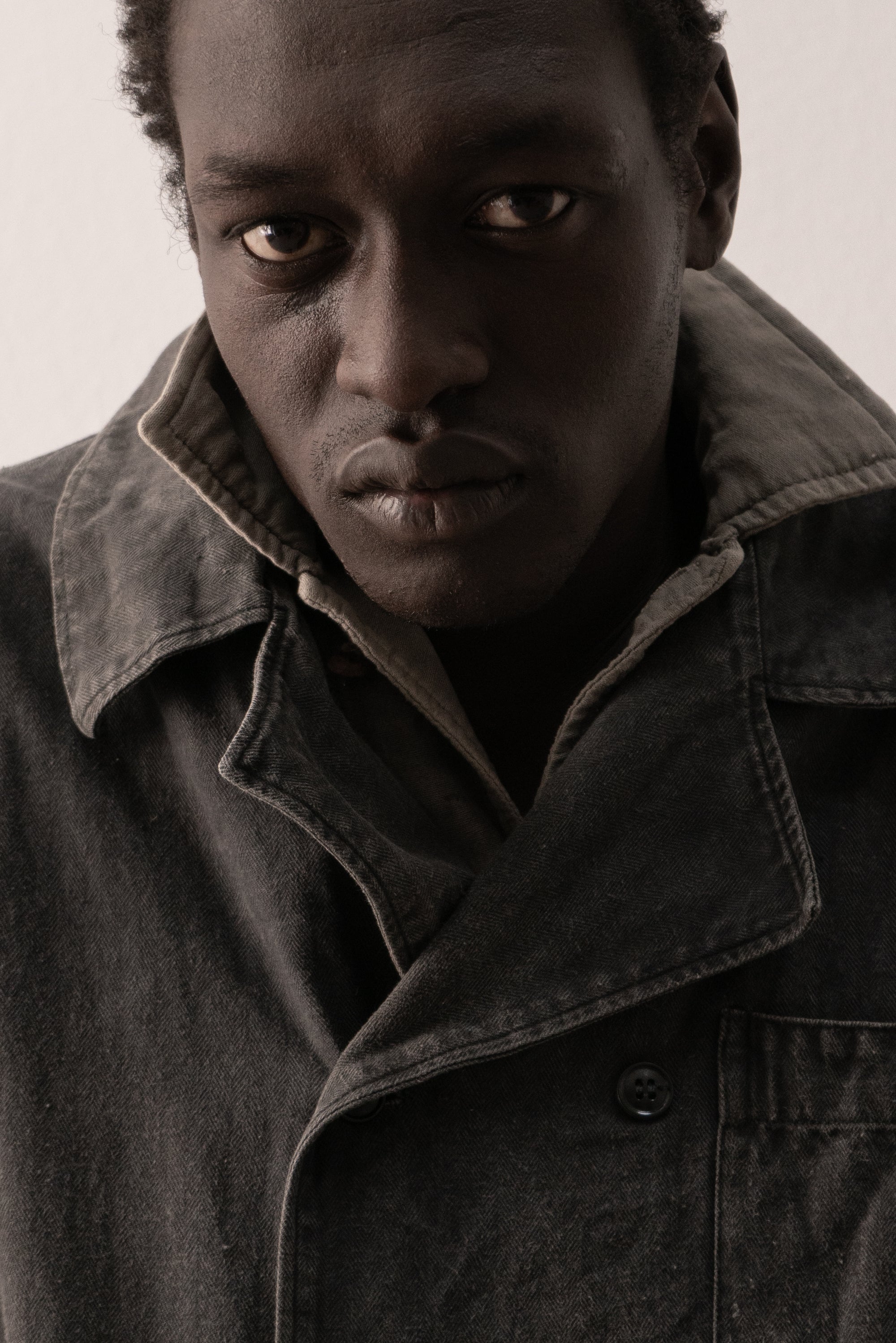 1960s ussr heringbone painter coat