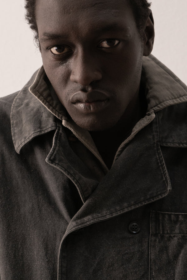 1960s ussr heringbone painter coat