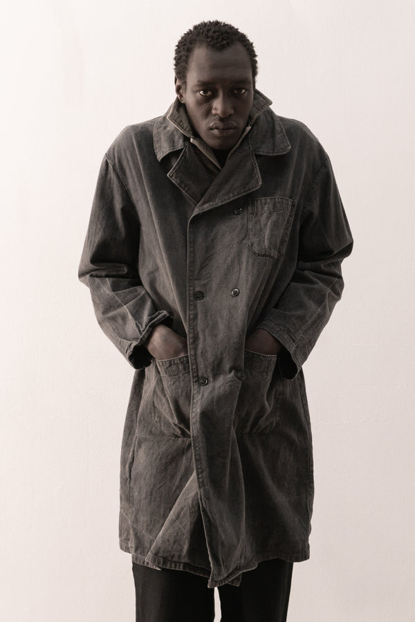 1960s ussr heringbone painter coat