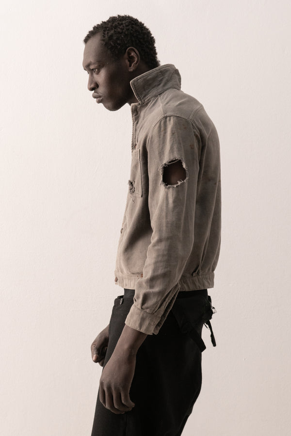 1940s ussr moleskin button-up shirt