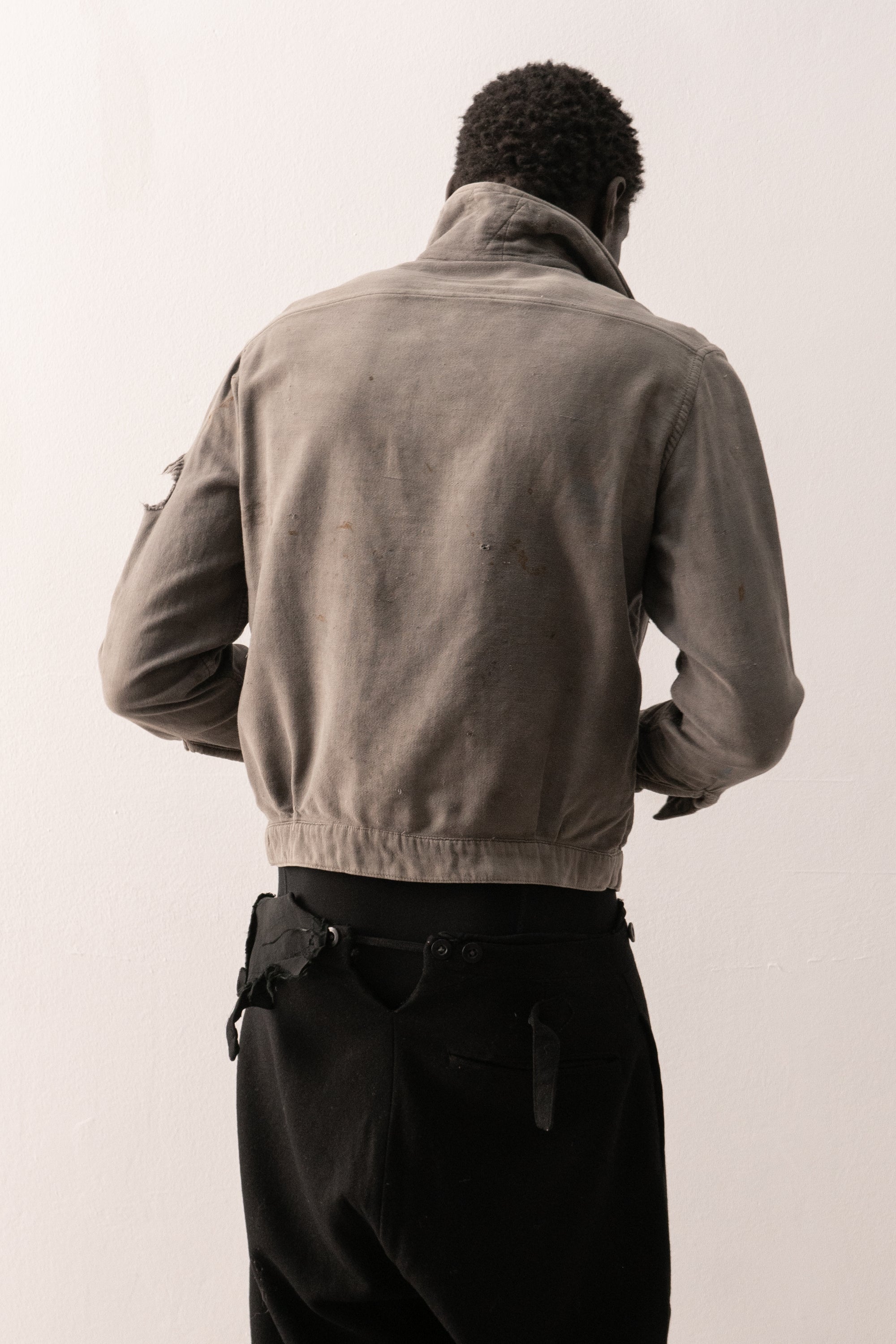 1940s ussr moleskin button-up shirt