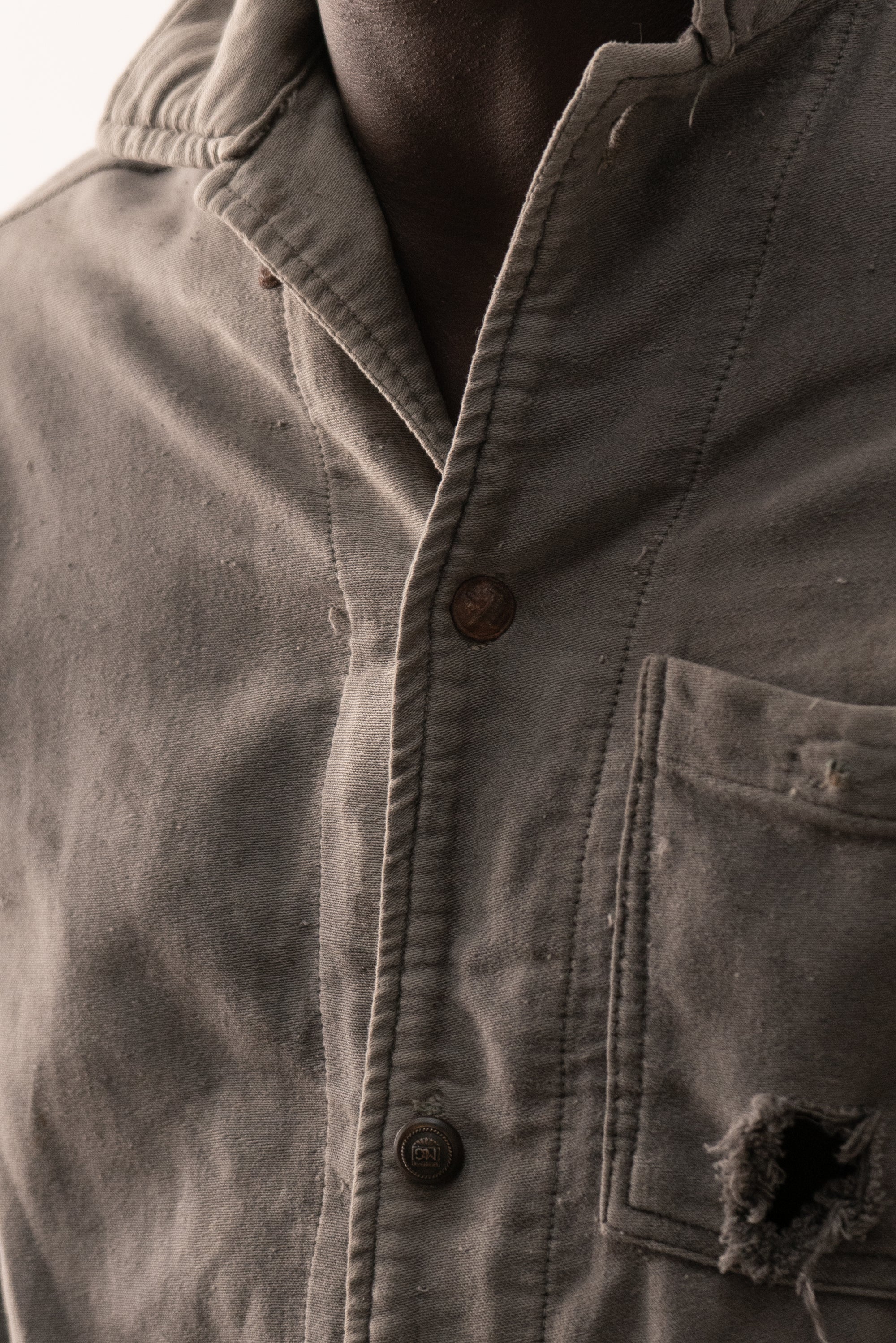 1940s ussr moleskin button-up shirt