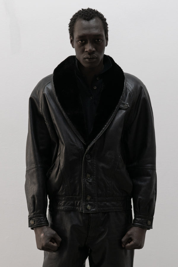 italian leather bomber jacket