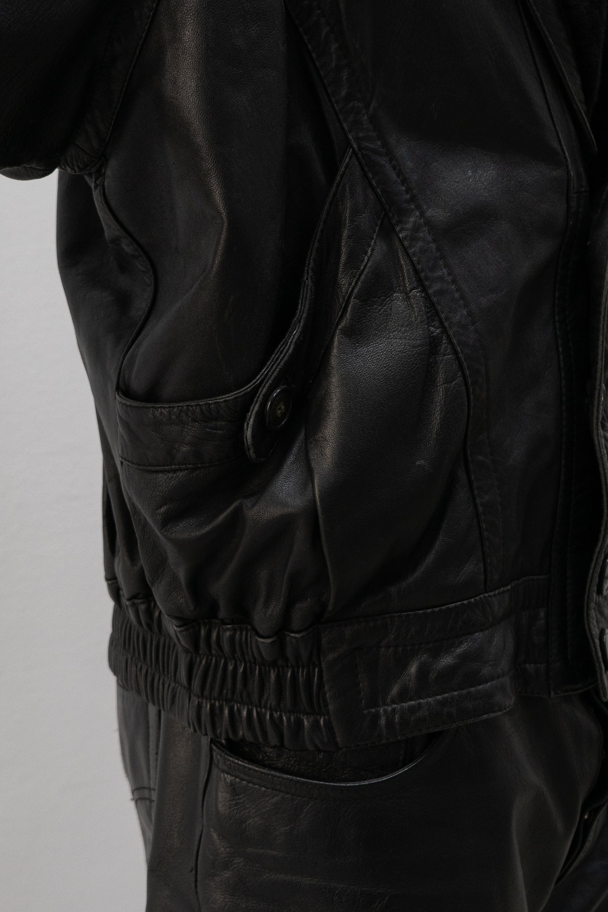 italian leather bomber jacket