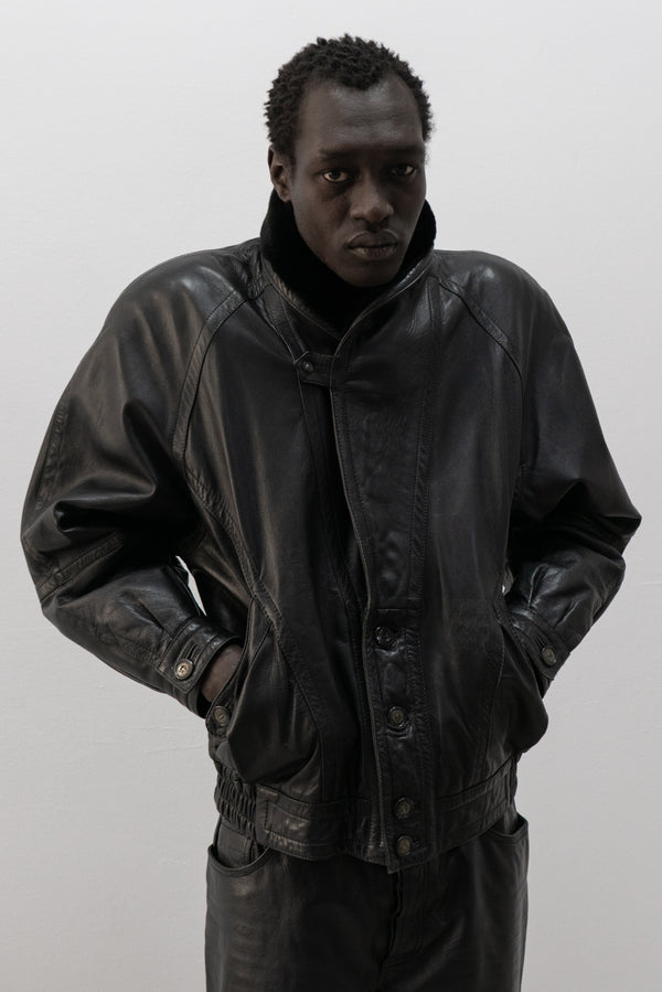 italian leather bomber jacket