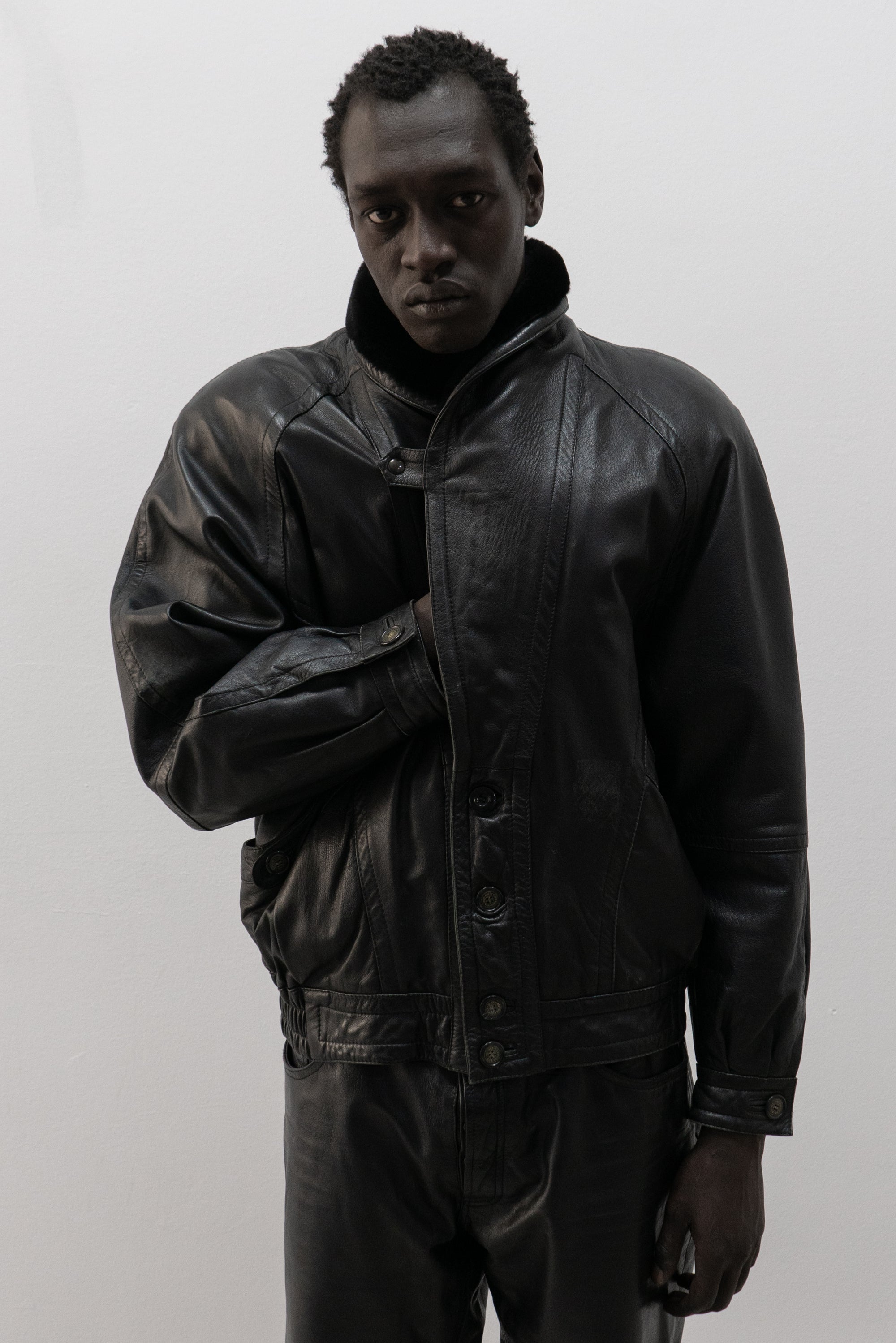 italian leather bomber jacket