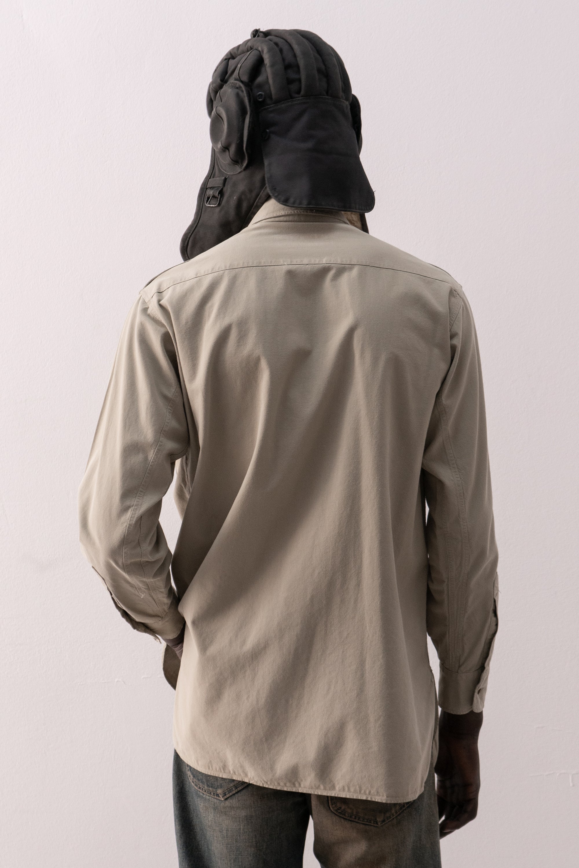 1960s swedish army button up shirt