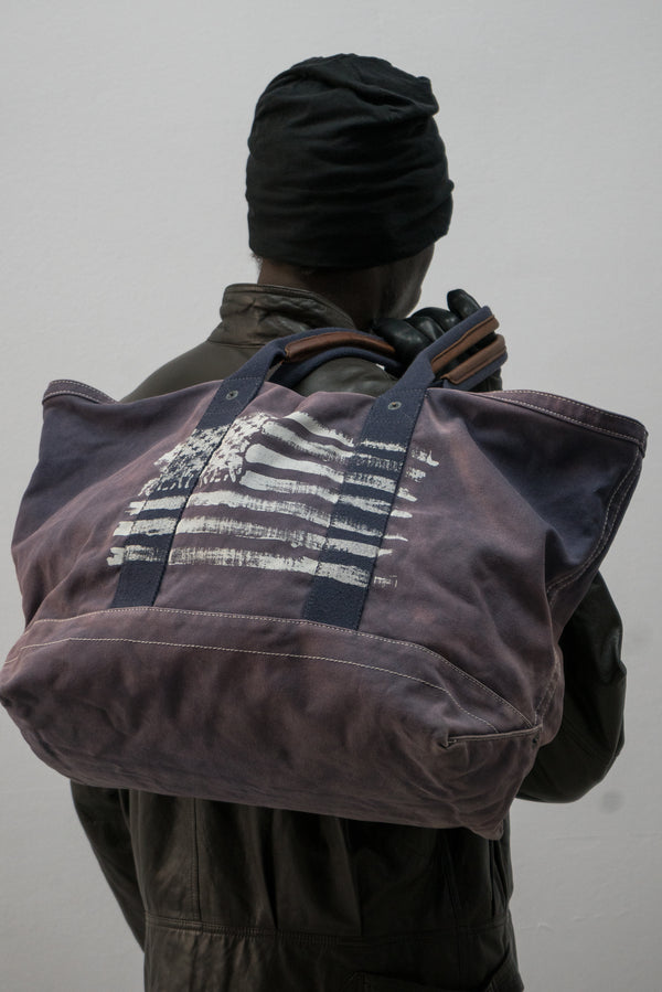 ralph lauren faded canvas coal bag