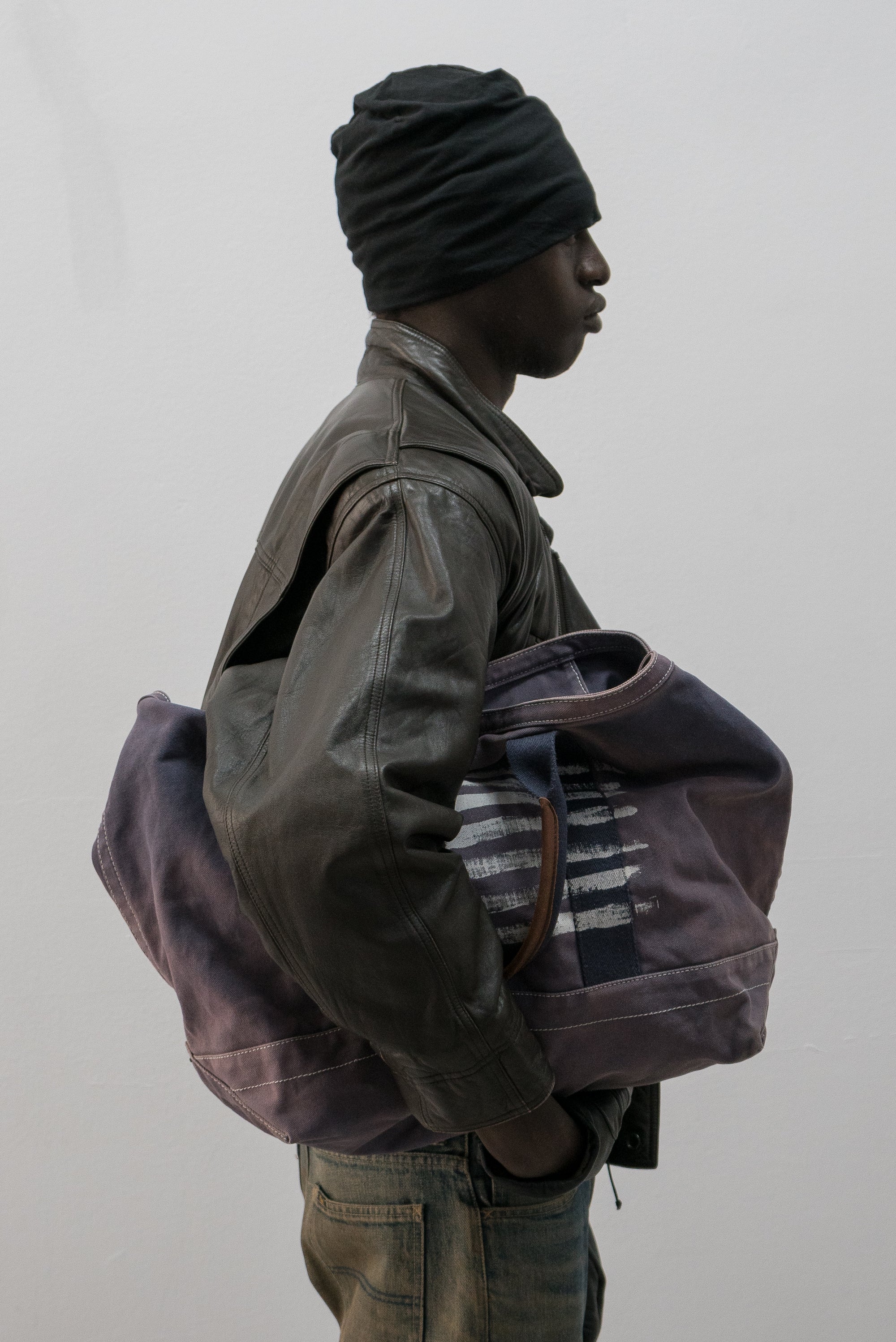 ralph lauren faded canvas coal bag