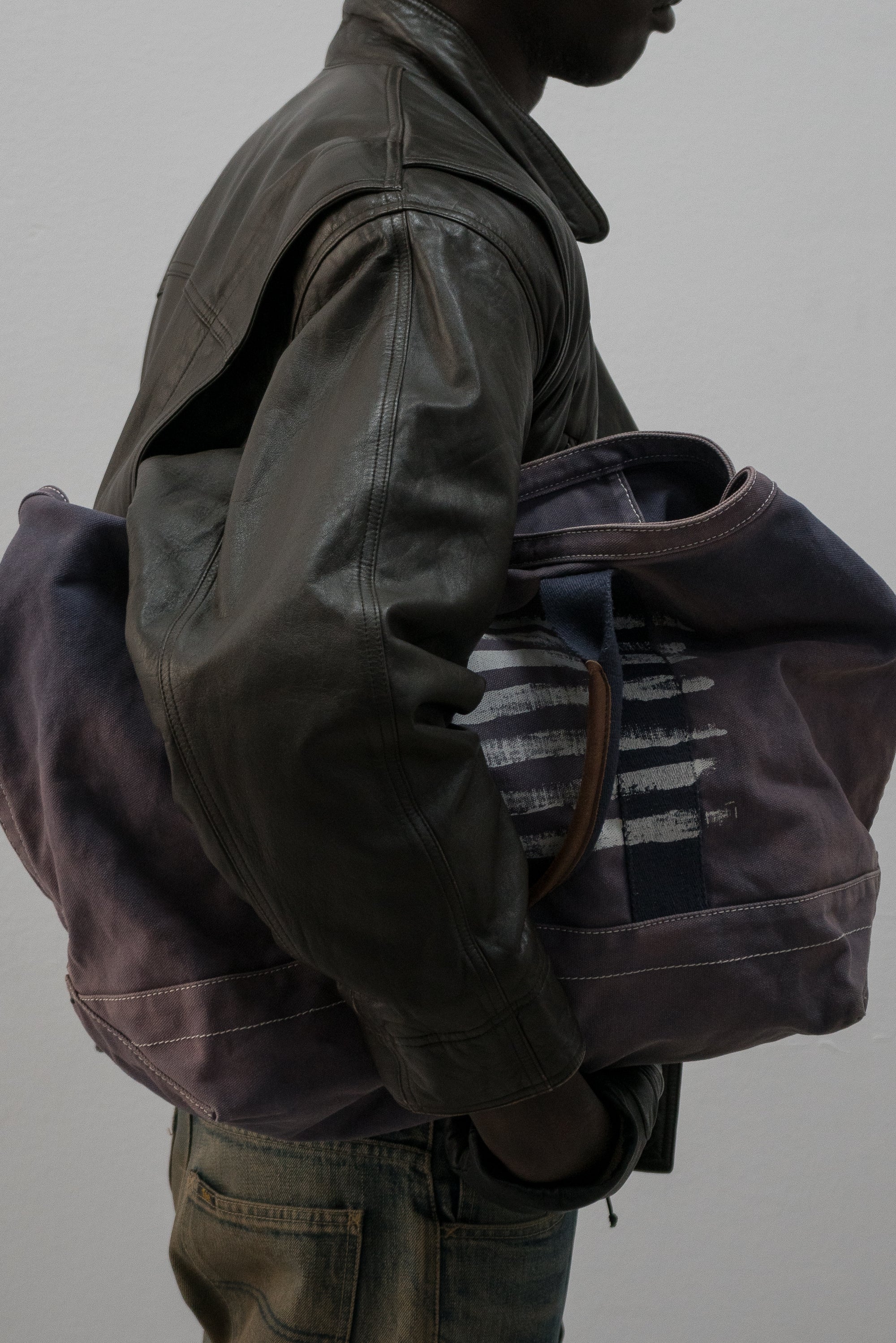 ralph lauren faded canvas coal bag