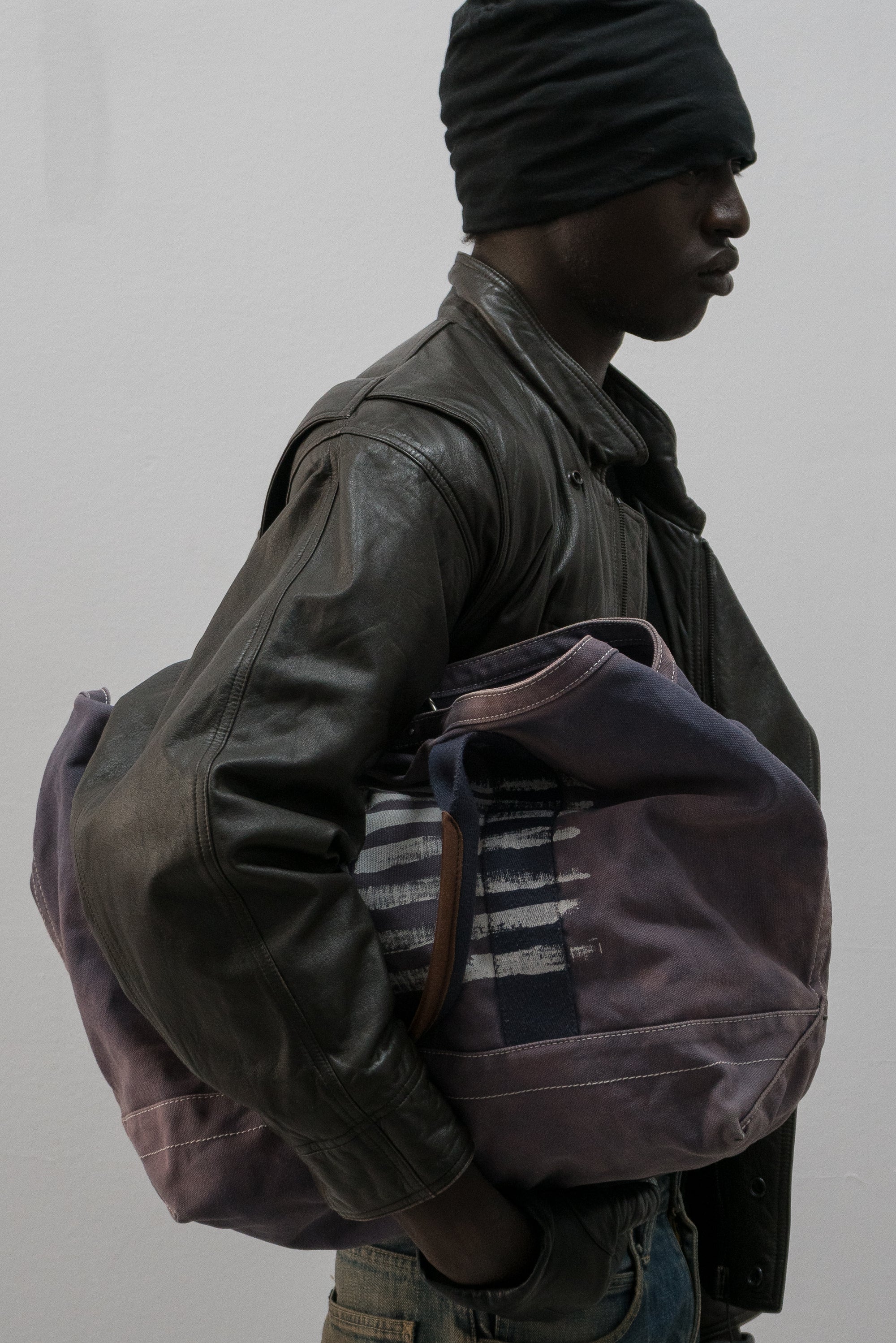 ralph lauren faded canvas coal bag
