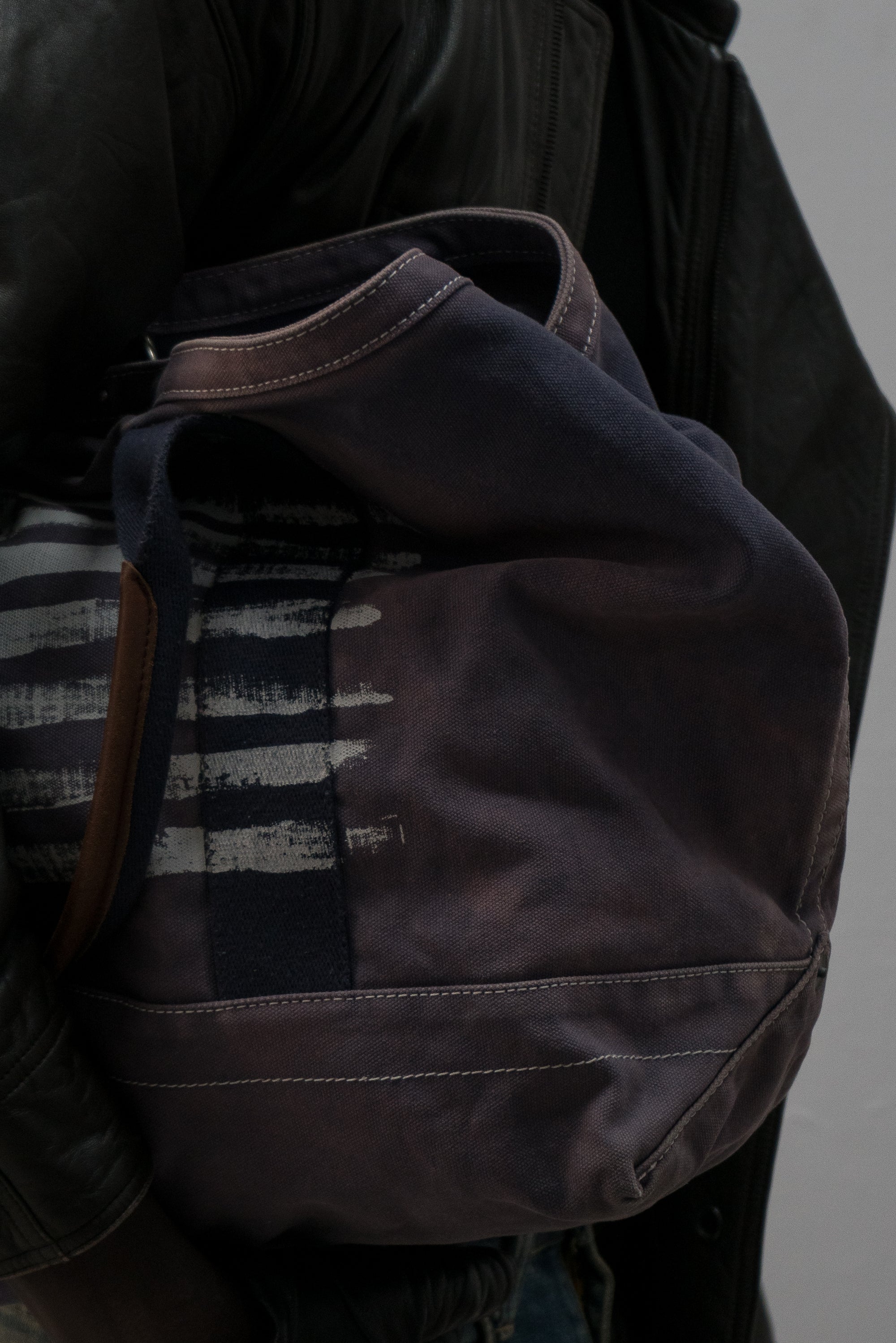 ralph lauren faded canvas coal bag