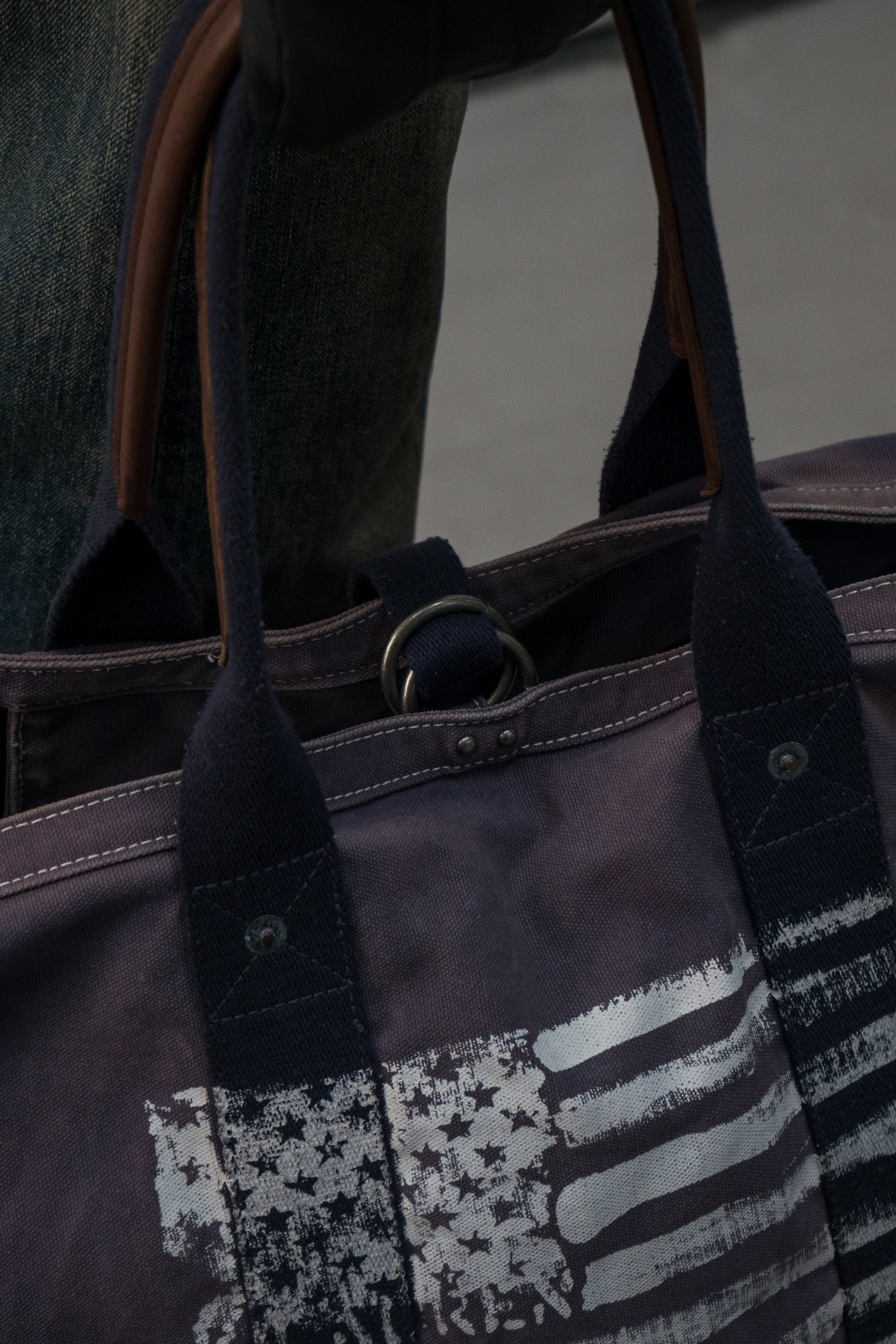 ralph lauren faded canvas coal bag