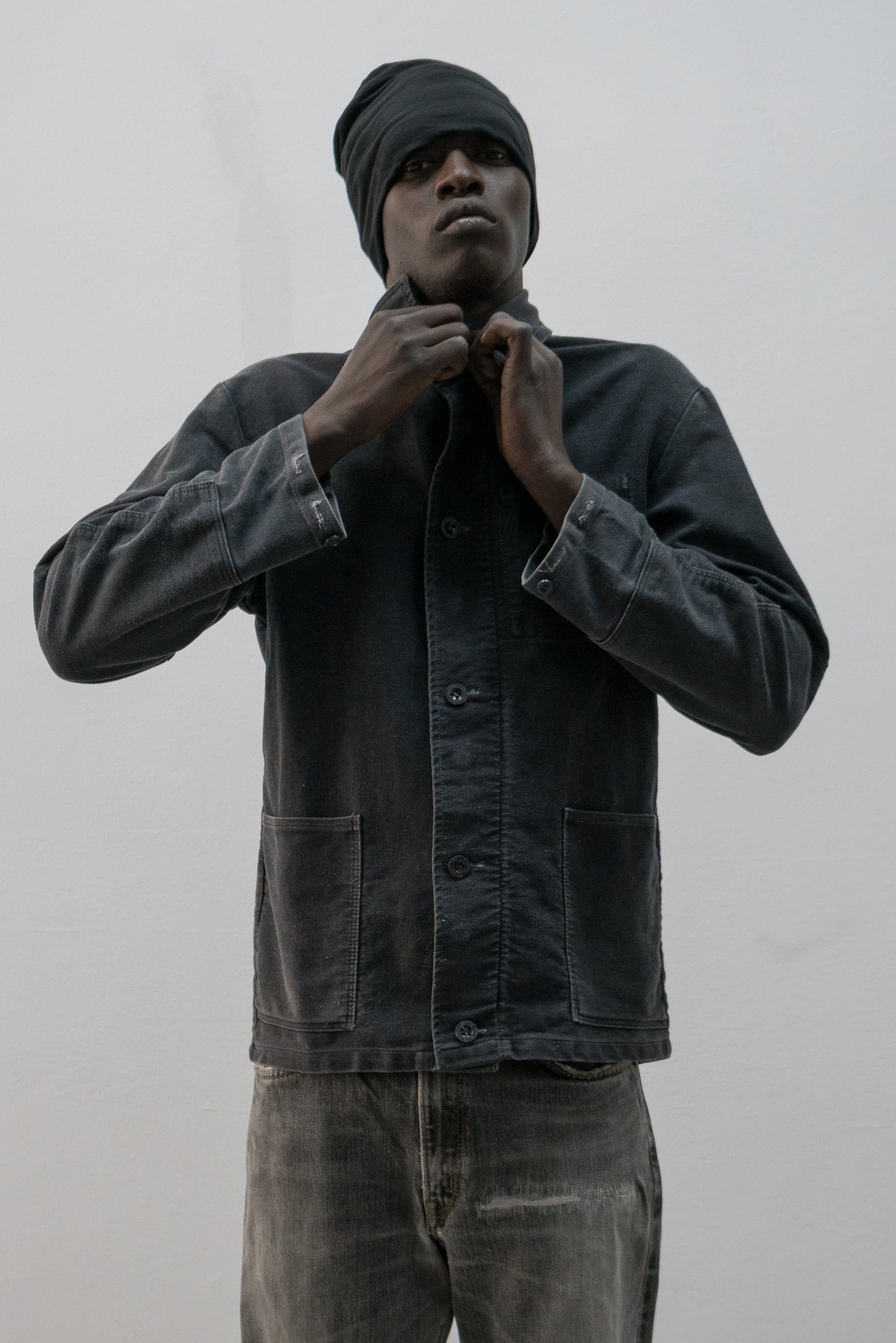 1960s ussr moleskin button-up chore jacket