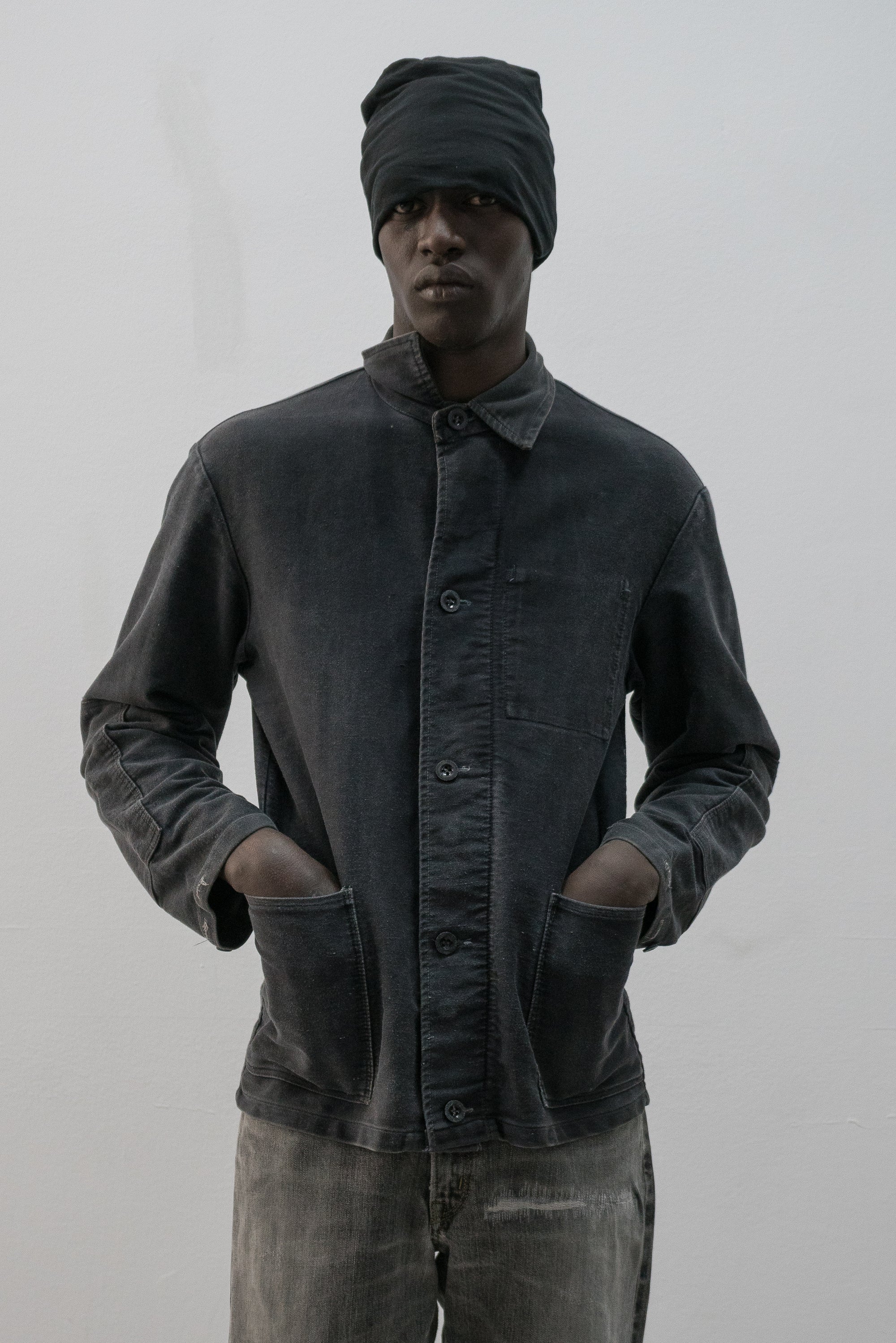 1960s ussr moleskin button-up chore jacket