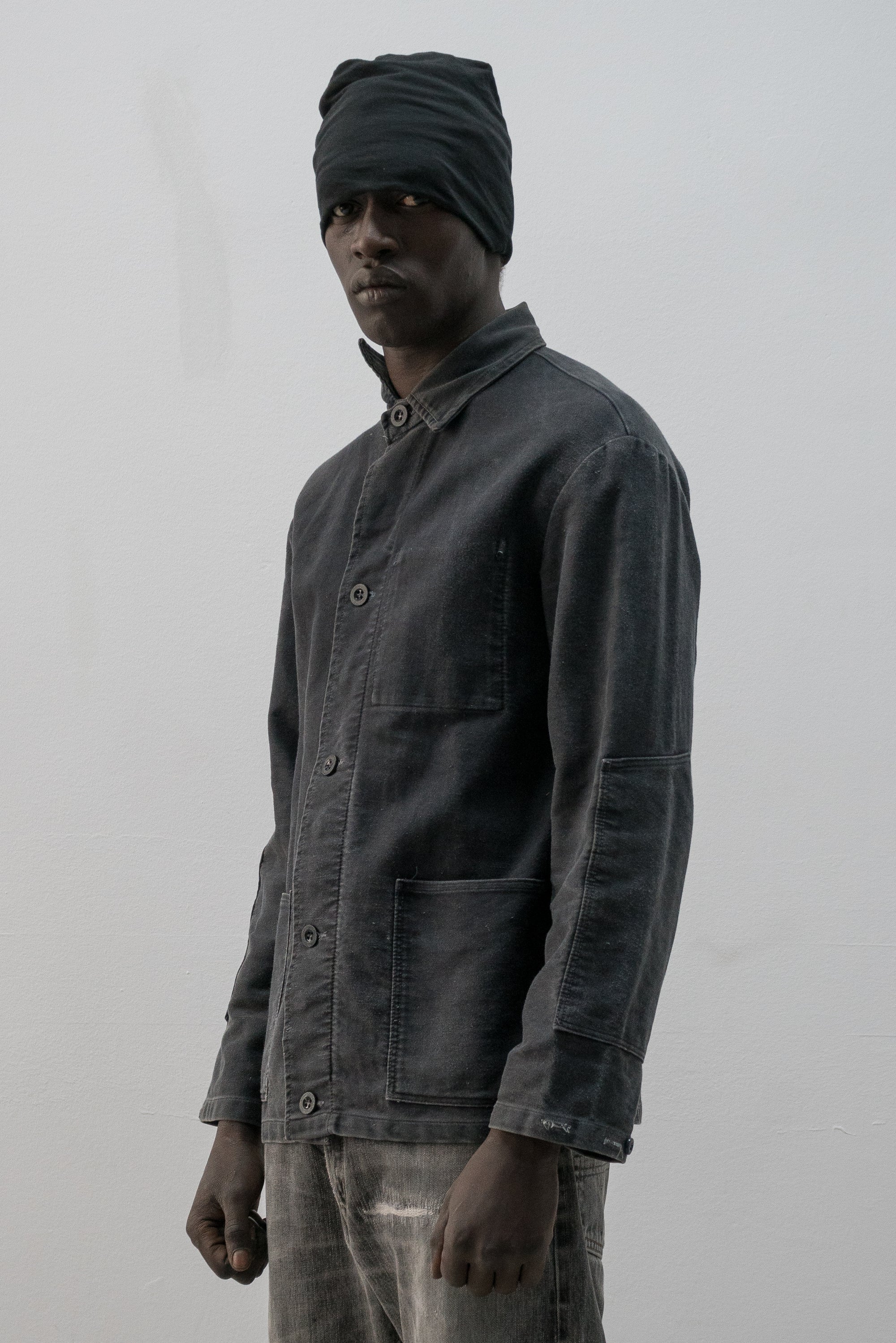 1960s ussr moleskin button-up chore jacket