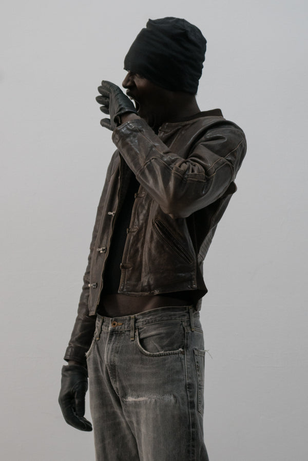 emporio armani hook deck leather jacket