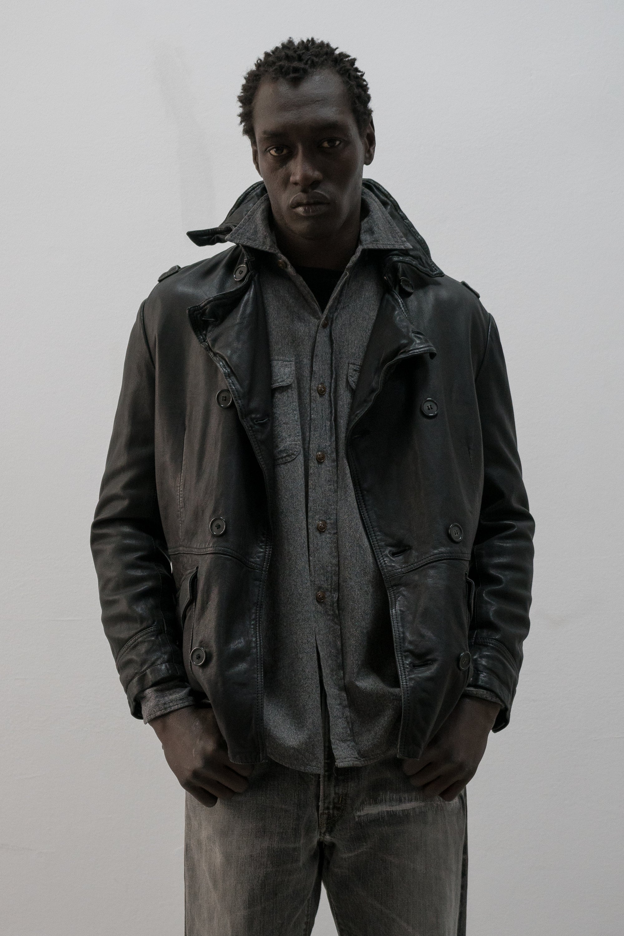 italian double breasted short coat