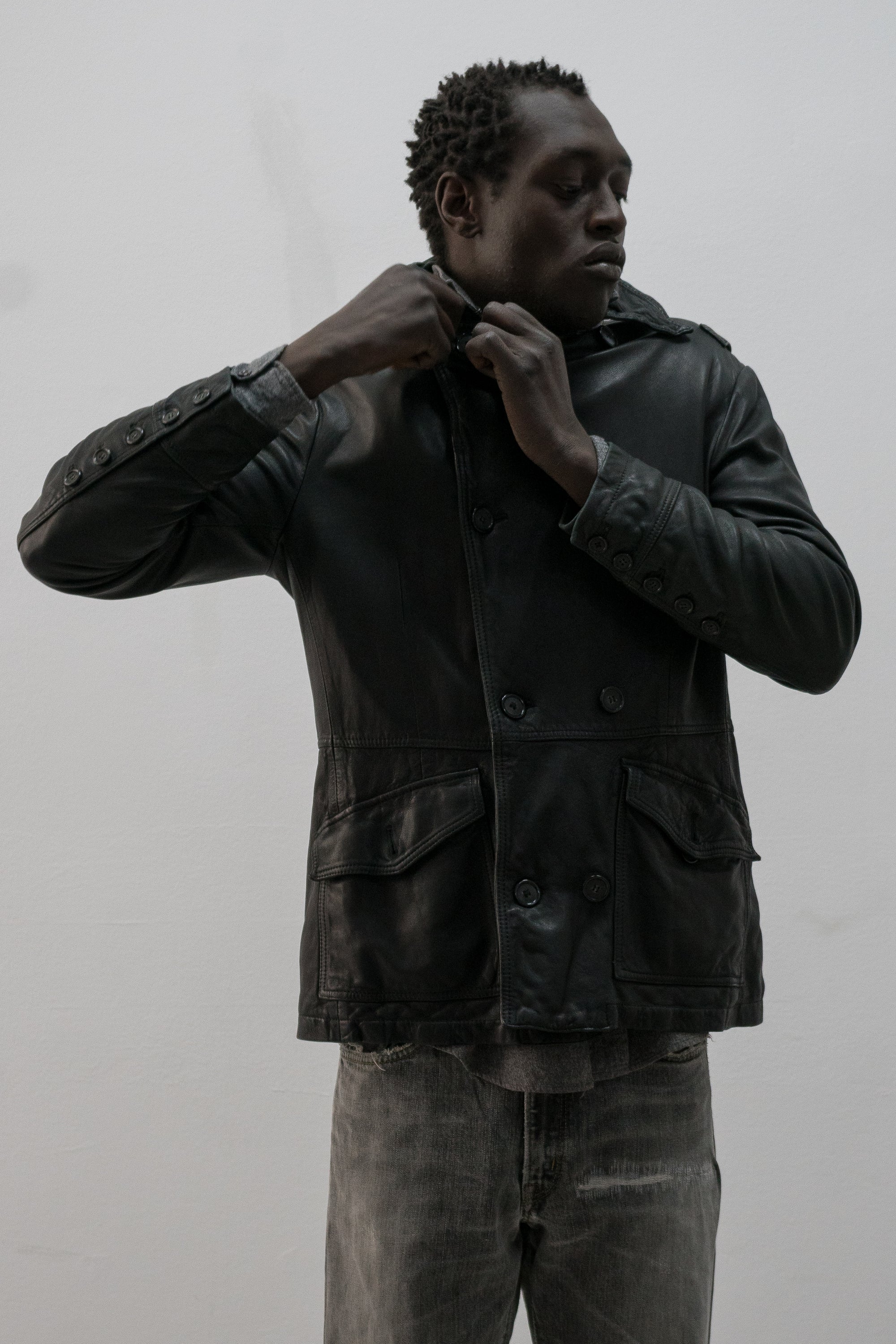 italian double breasted short coat
