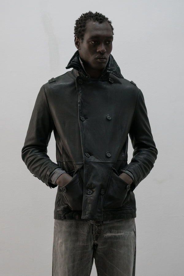 italian double breasted short coat