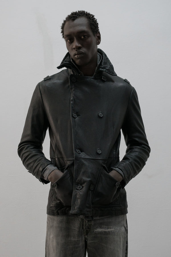 italian double breasted short coat