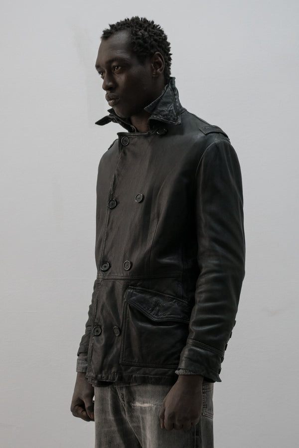 italian double breasted short coat