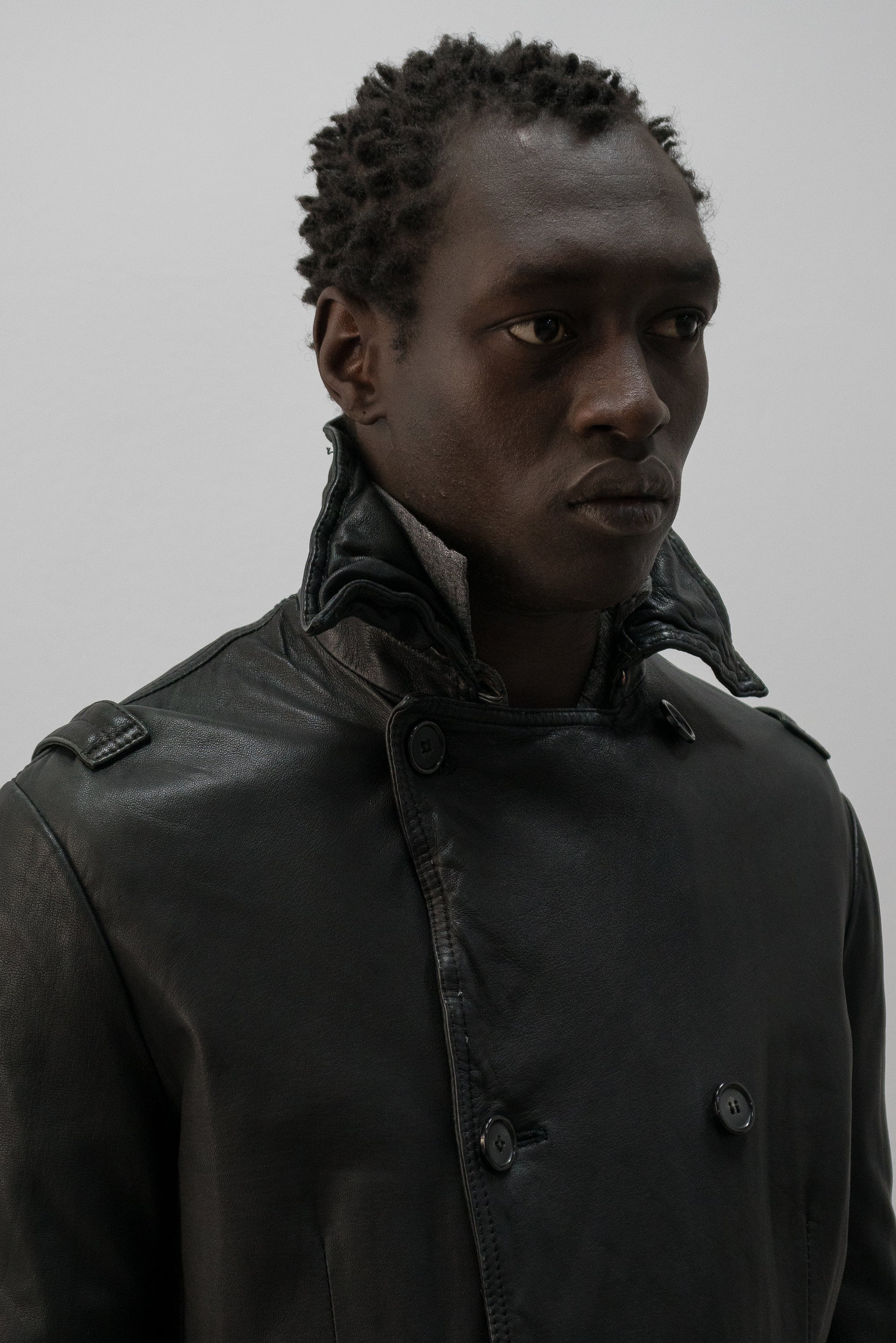 italian double breasted short coat