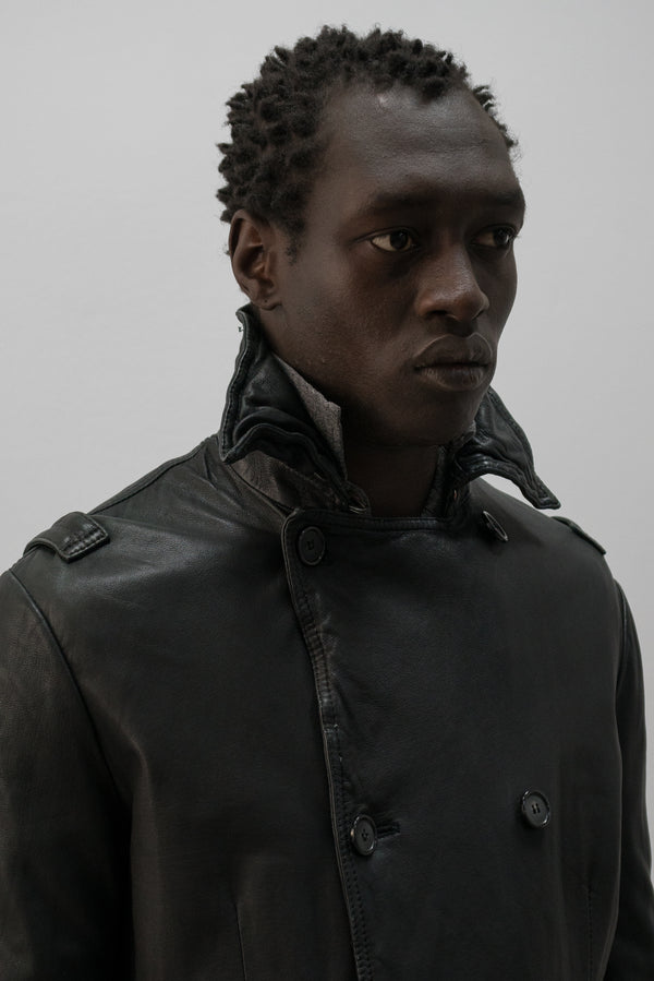 italian double breasted short coat