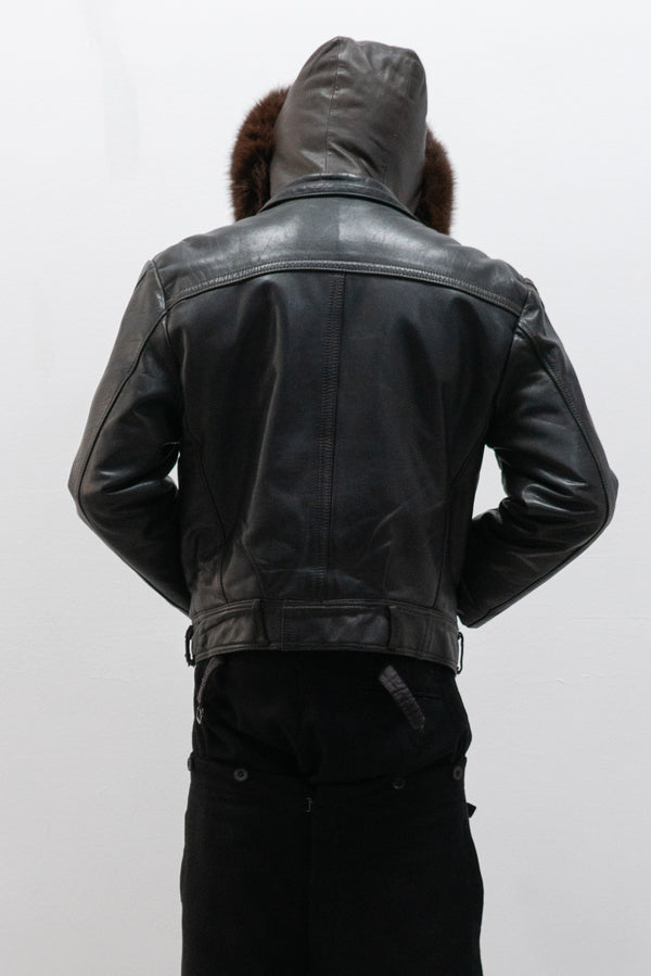 1940s swedish motorcycle leather jacket