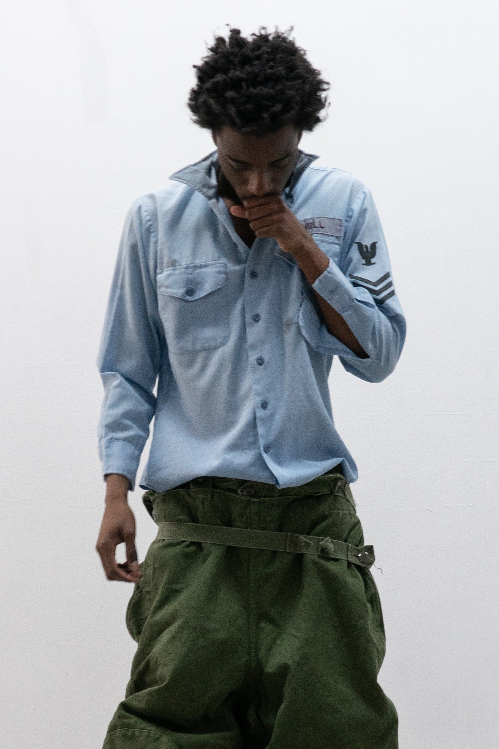 1970s us army button up shirt