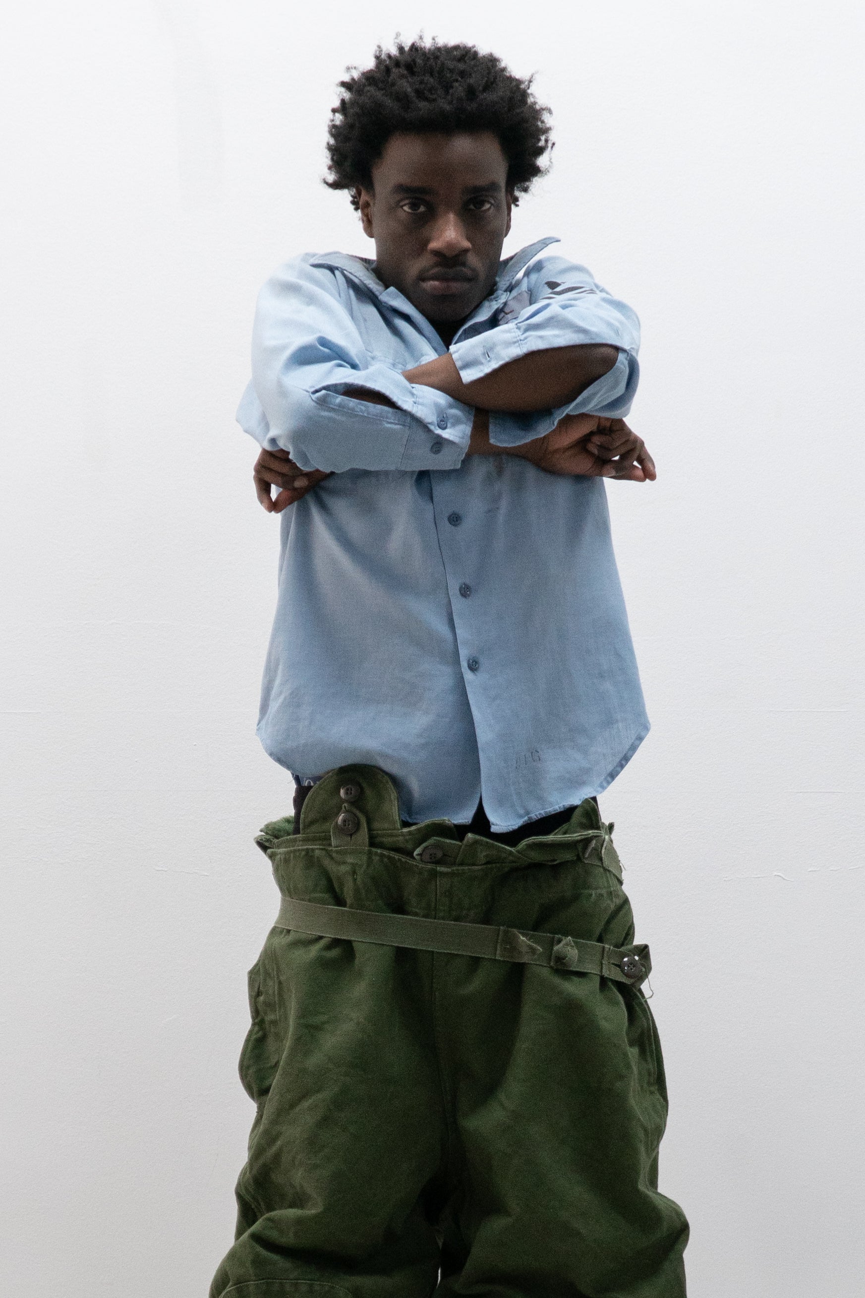 1970s us army button up shirt