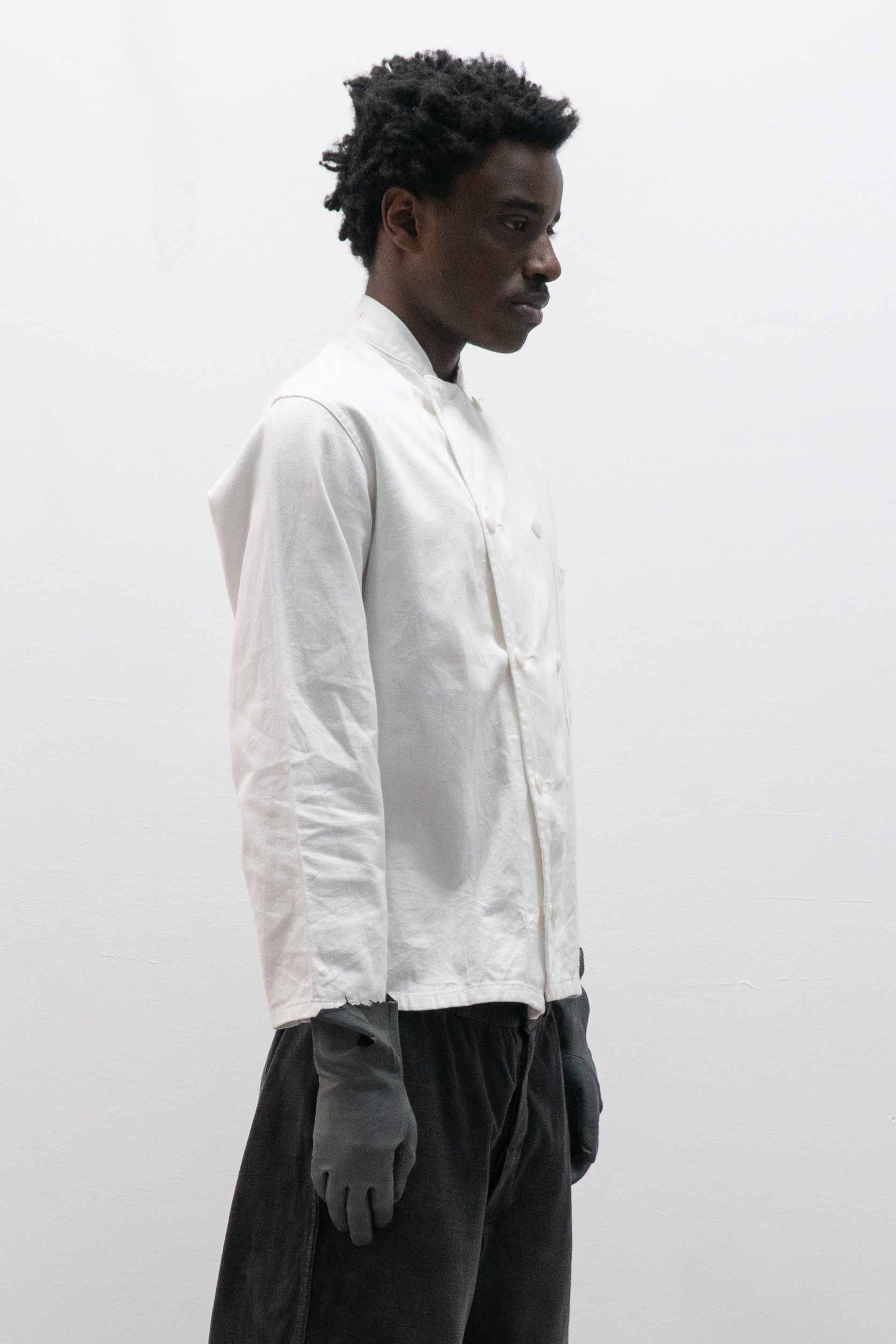 1980s double breasted chef's jacket