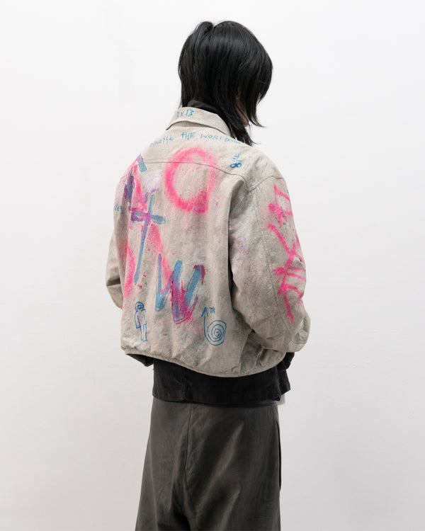 vivienne westwood anglomania 1990s cracked vinyl jacket