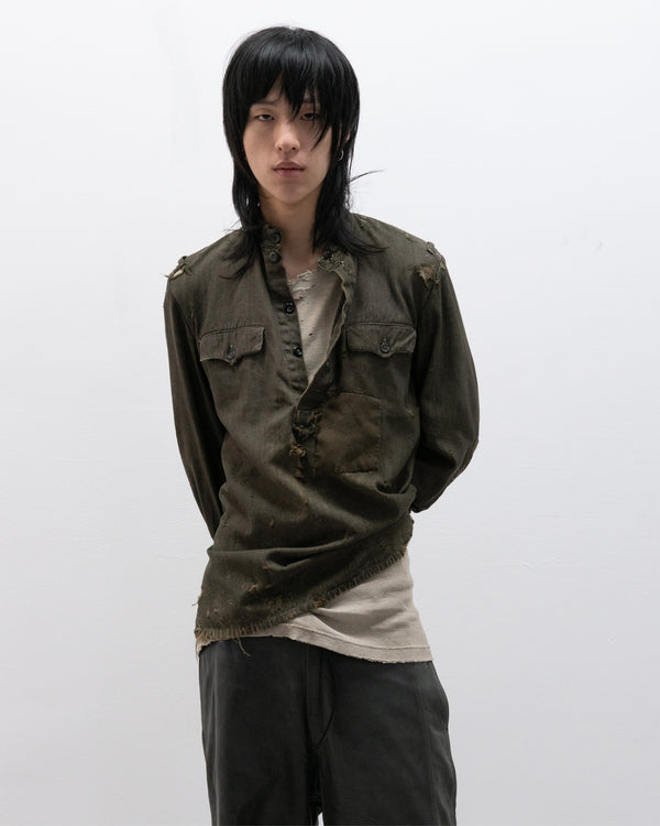 1940s red army soviet union henley overshirt