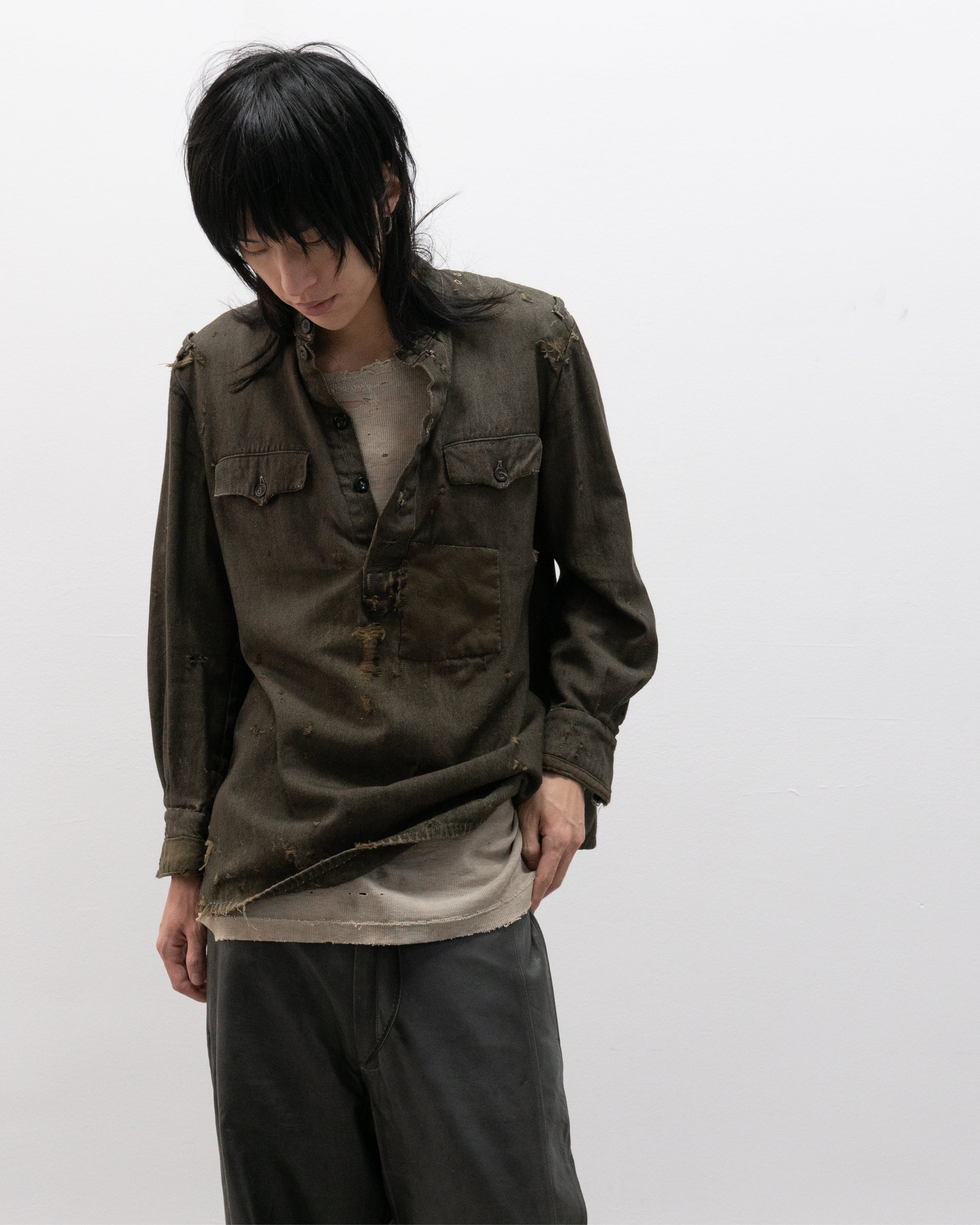 1940s red army soviet union henley overshirt