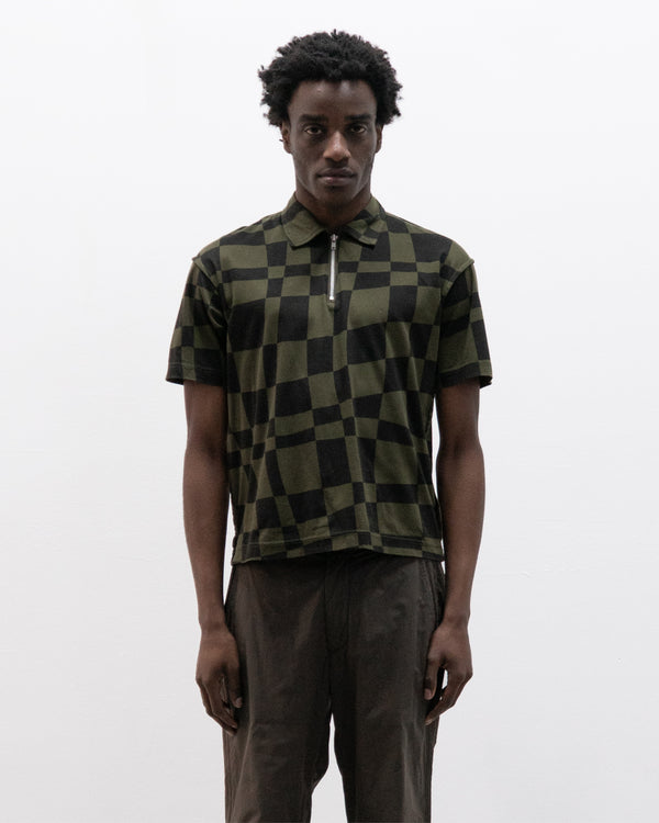 comme des garcons homme surrealism quarter zip polo t-shirt