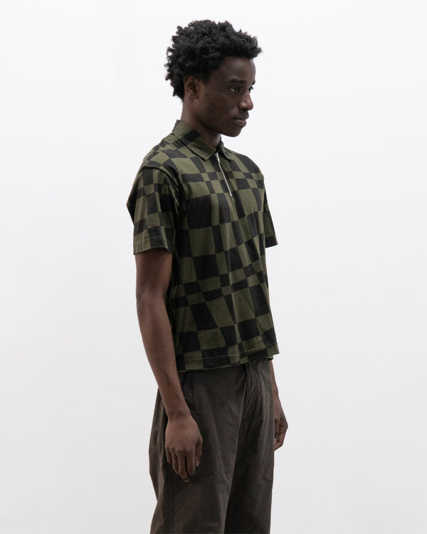 comme des garcons homme surrealism quarter zip polo t-shirt