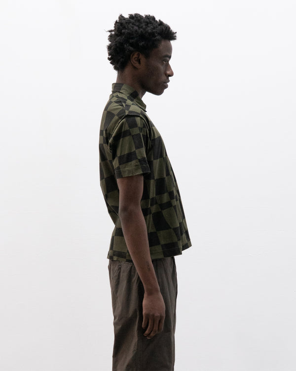 comme des garcons homme surrealism quarter zip polo t-shirt