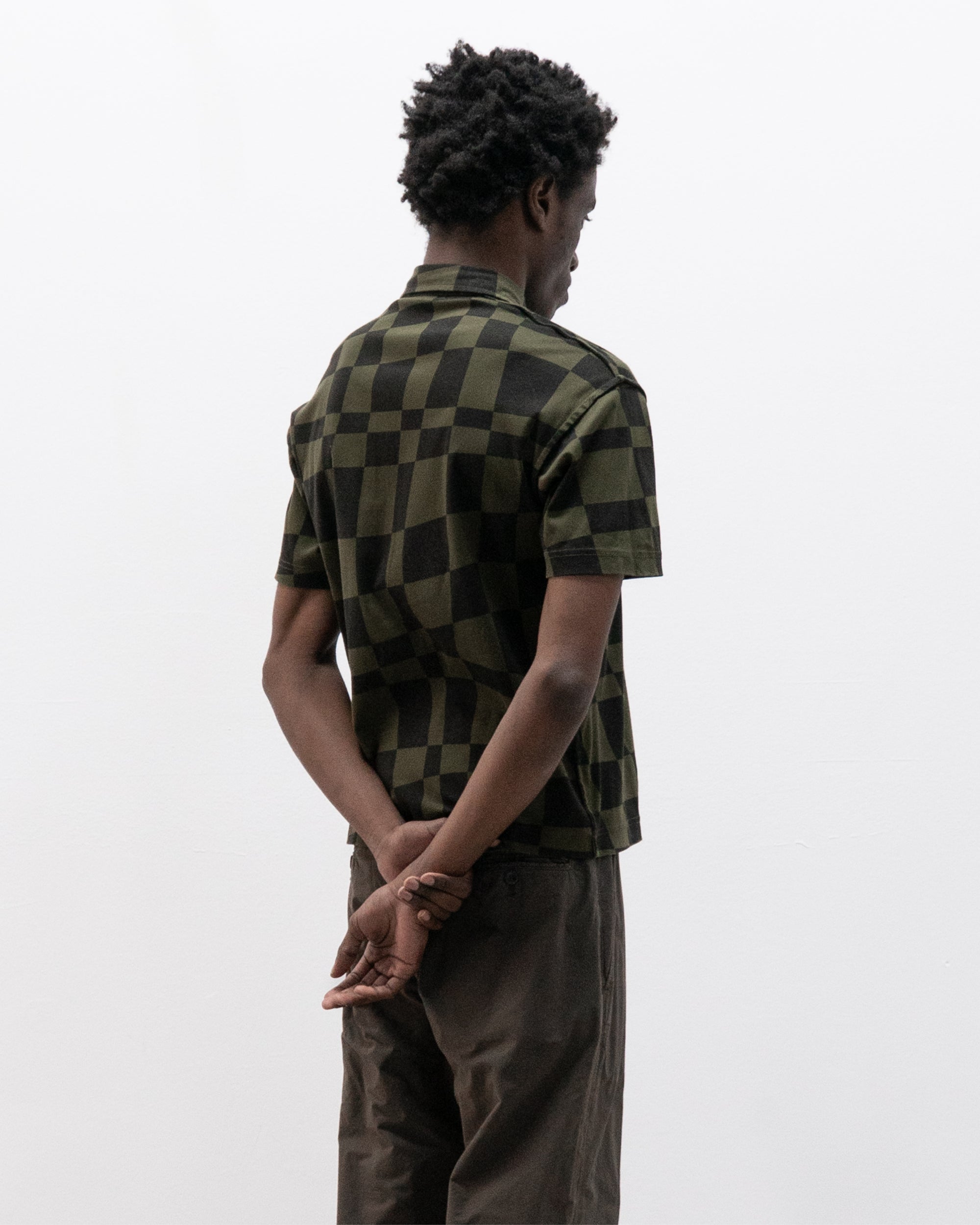 comme des garcons homme surrealism quarter zip polo t-shirt