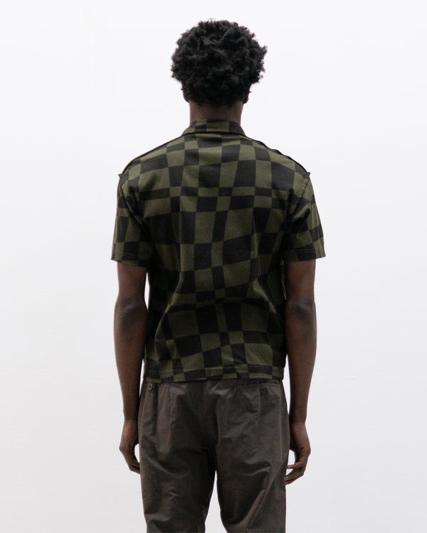 comme des garcons homme surrealism quarter zip polo t-shirt