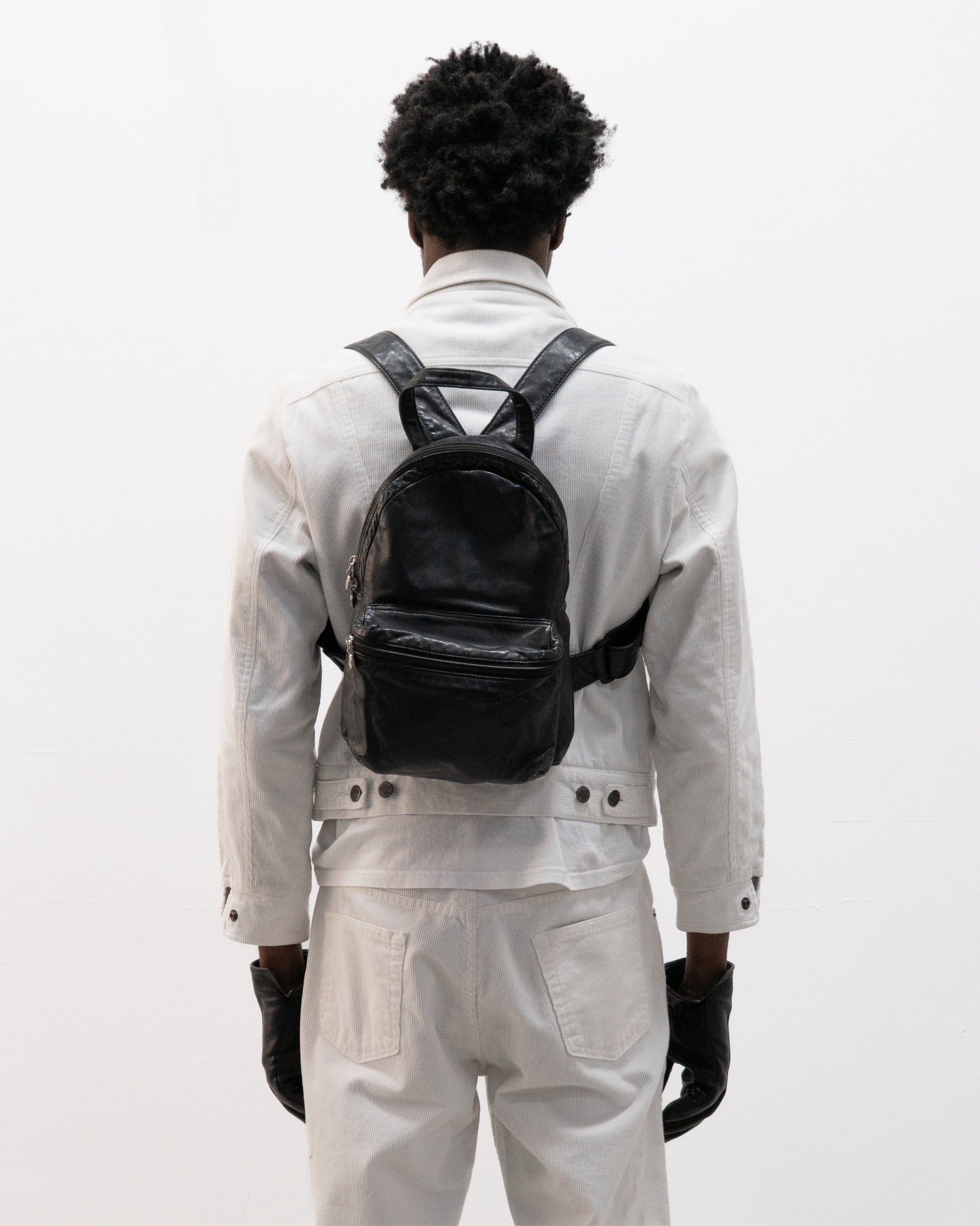 1990s ruffo leather backpack